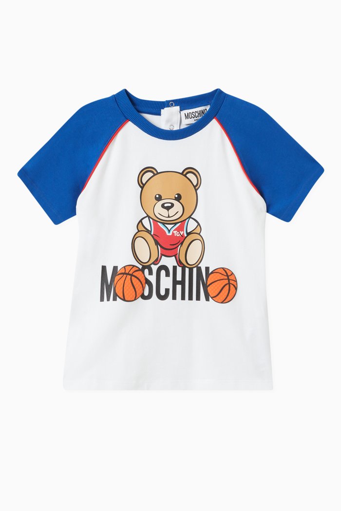 

Basketball Teddy Bear T-shirt in Cotton, White