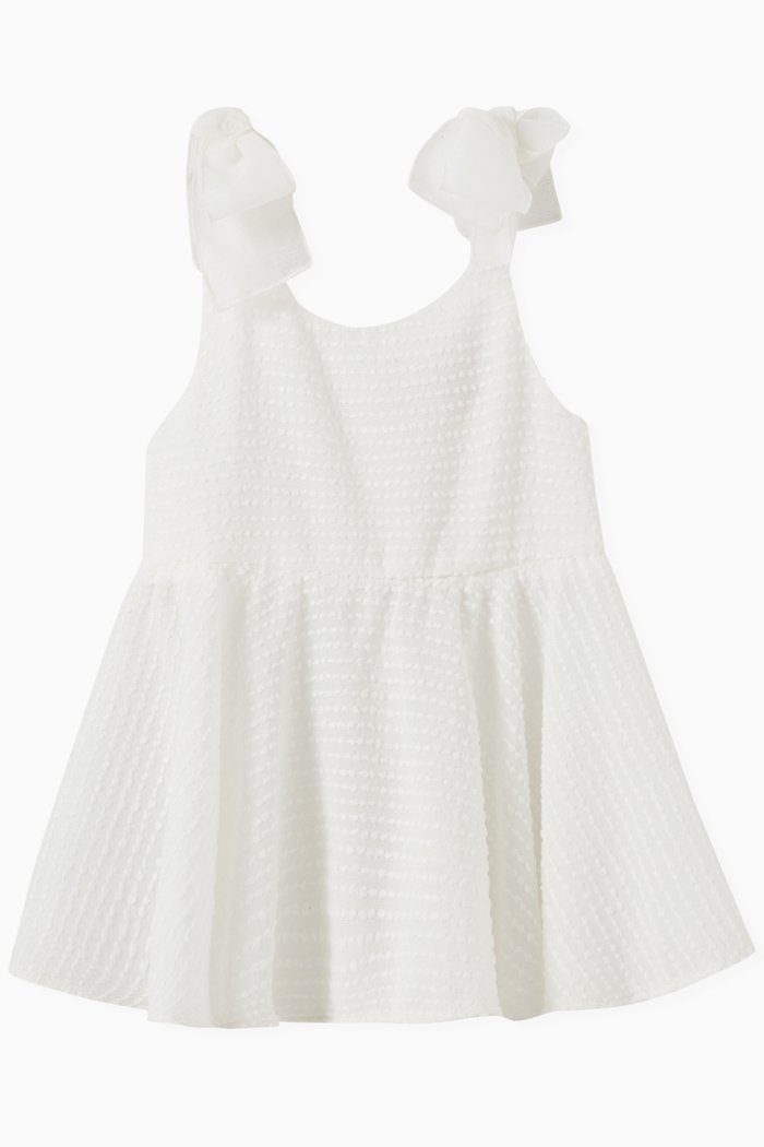 

Textured Dress & Bloomers Set, Neutral