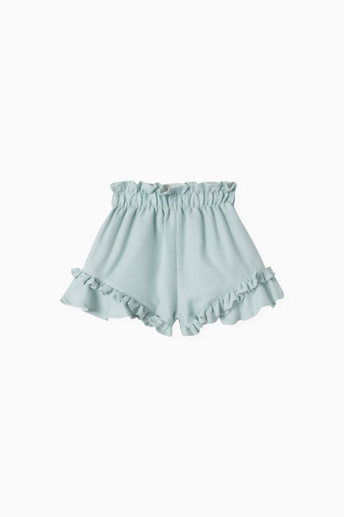 

Ruffle Detail Shorts, Blue