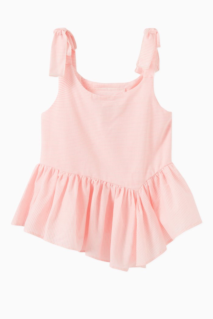 

Asymmetric Cut Blouse, Pink