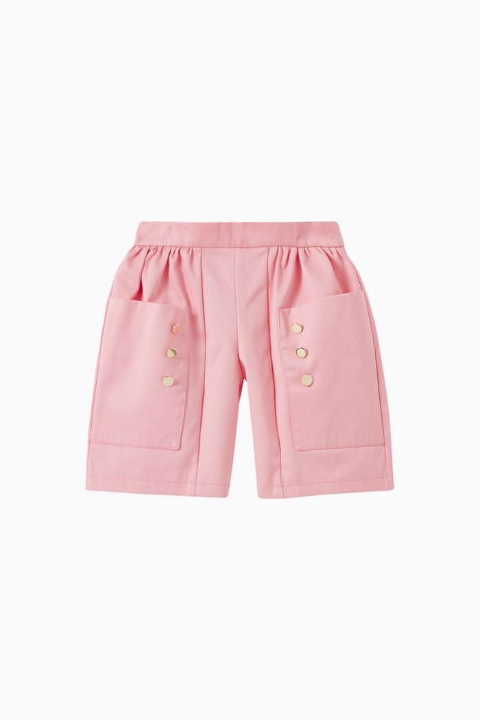 

Double Pocket Button Shorts, Pink