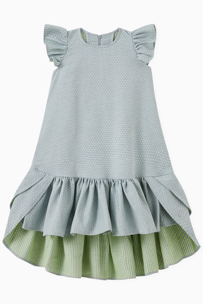 

Textured Asymmetrical Dress, Blue