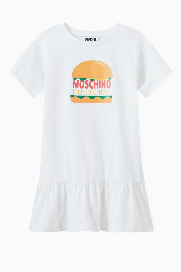 

Hamburger Logo Dress in Cotton, White