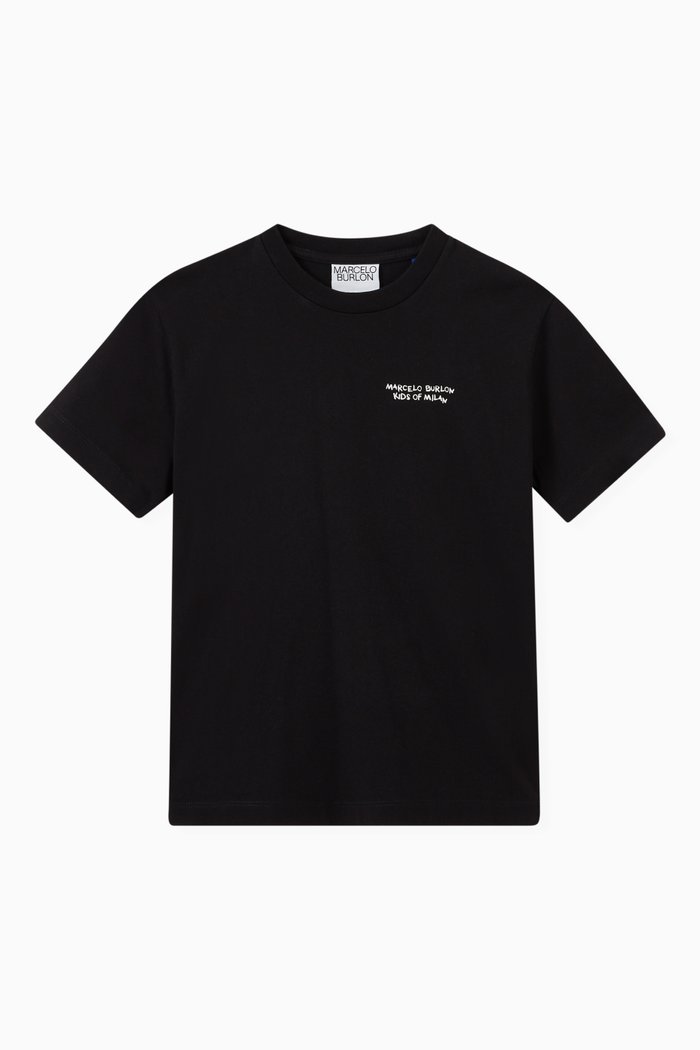 

Logo Print T-Shirt in Cotton, Black