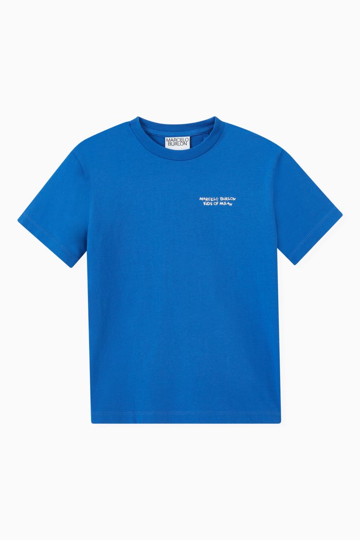 

Basic Logo T-shirt in Cotton, Blue