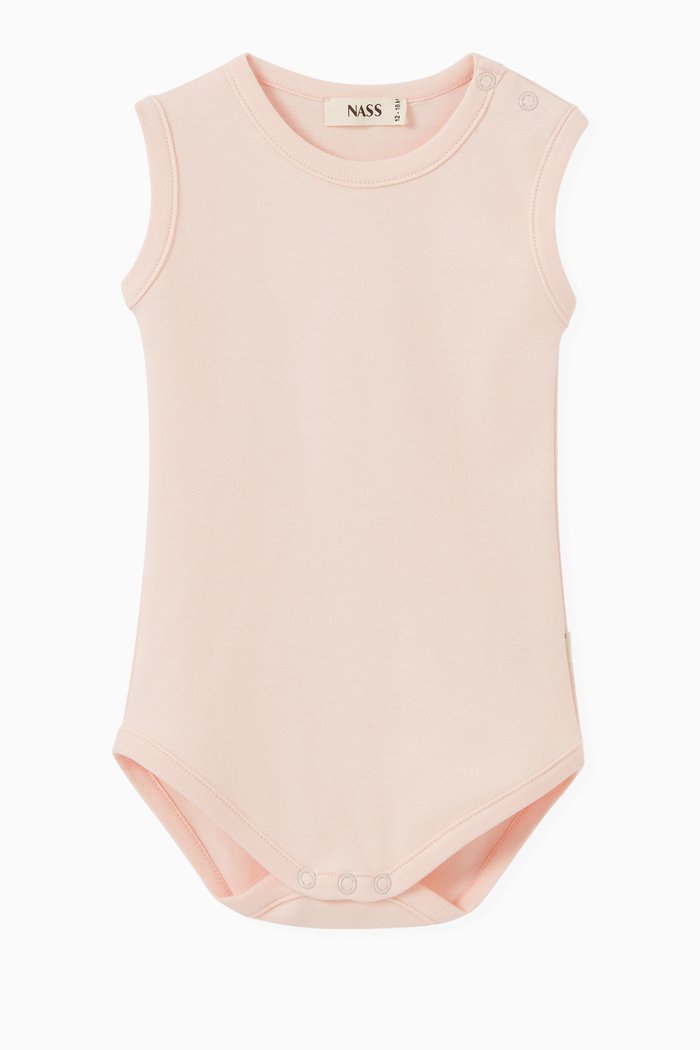 

Bayan Bodysuit in Organic Cotton Jersey, Pink