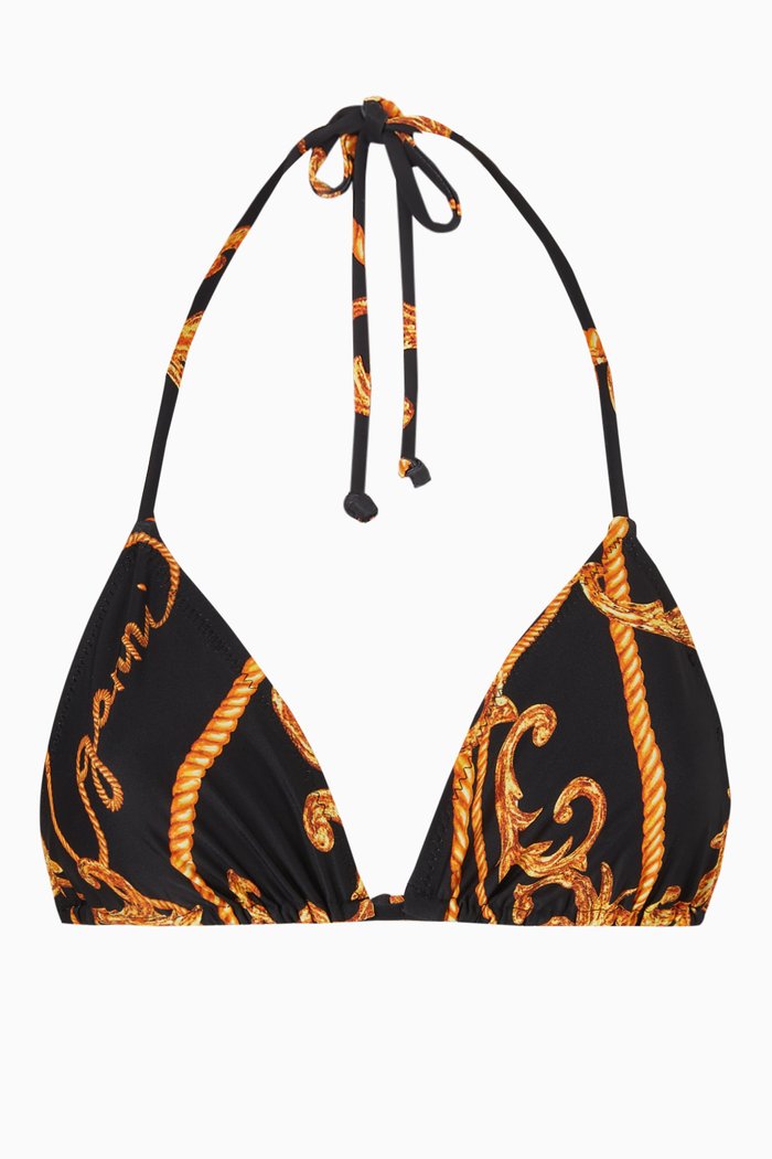

String Bikini Top in Recycled Nylon, Black