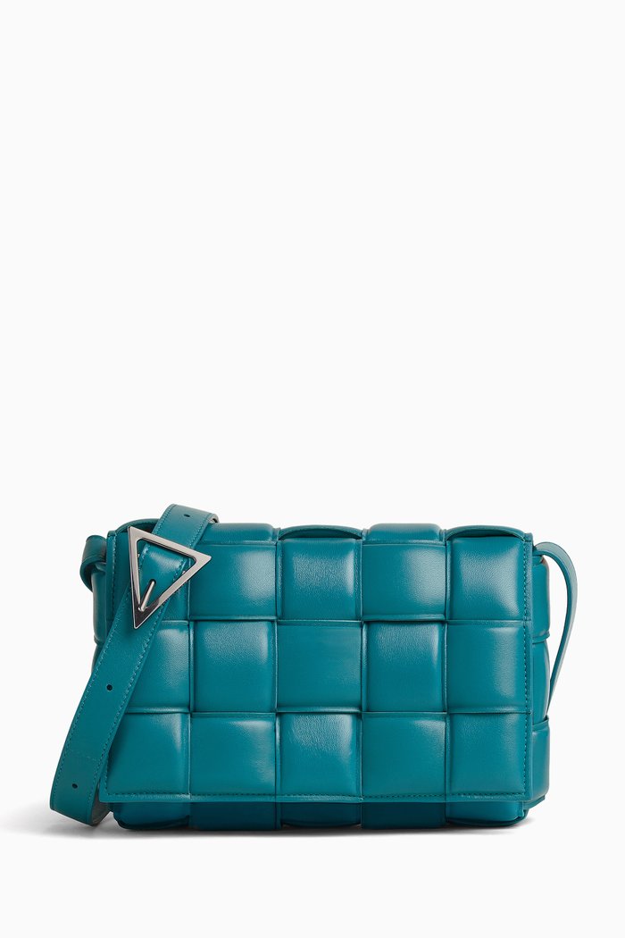 

Padded Cassette Bag in Nappa, Blue