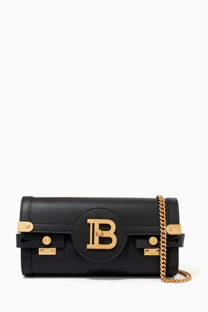 

B-Buzz 23 Clutch Bag in Leather, Black