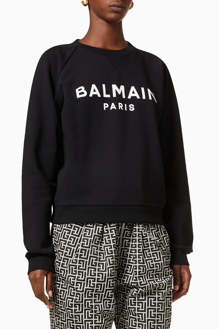 

Logo Sweatshirt in Jersey, Black
