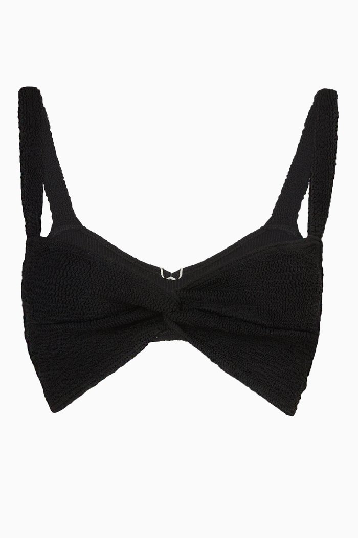 

Candice Crop Eco Bikini Top, Black