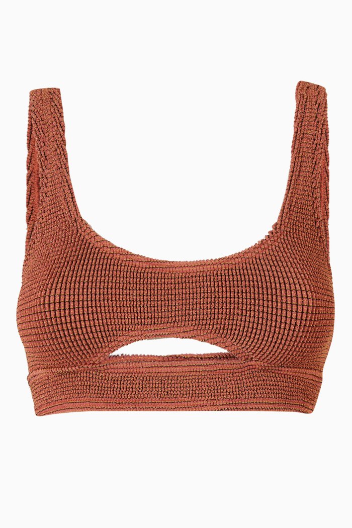 

Sasha Crop Bikini Top, Brown