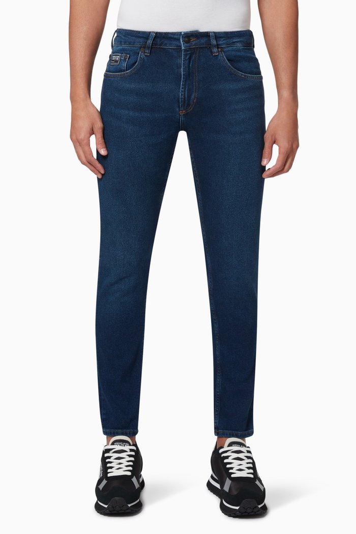 

Denim Pants in Cotton Stretch, Blue