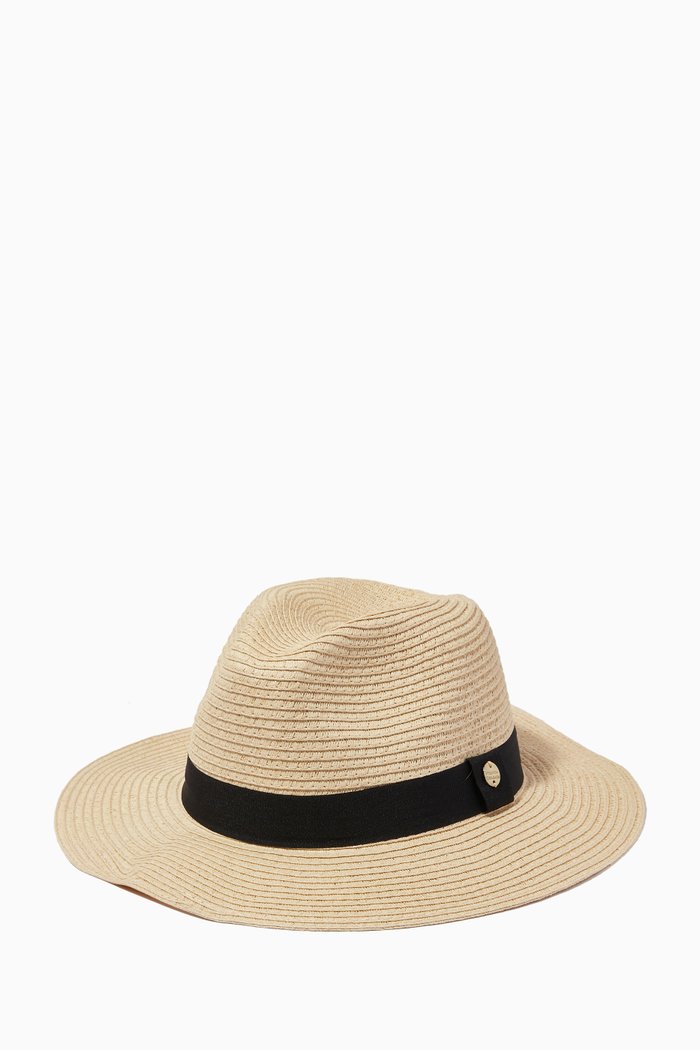 

Fedora Hat in Woven Paper, Neutral