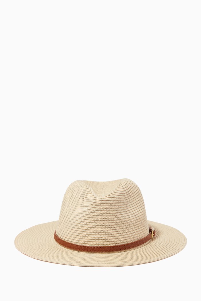 

Fedora Hat in Woven Paper, Neutral