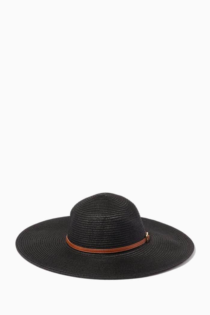 

Jemima Hat in Woven Paper, Black