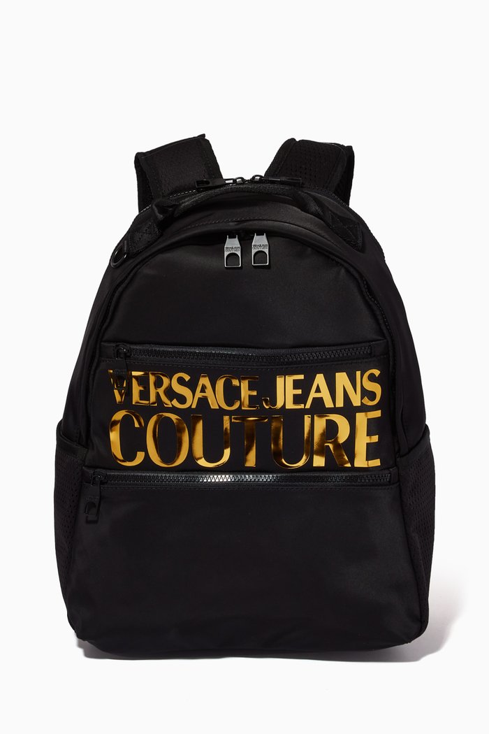 

Logo Backpack in Leather, Black