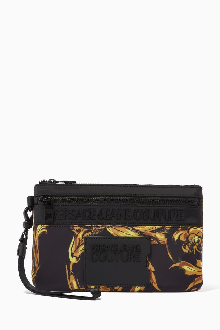 

Baroque Logo Pouch, Black