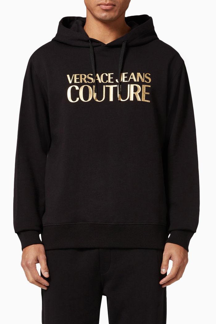 

Logo Hoodie in Jersey, Black