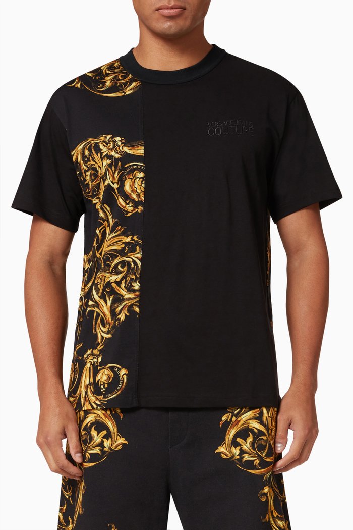 Maglietta T-shirt in Cotton, Black