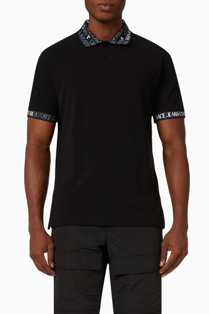 

Polo Shirt in Cotton Piqué, Black