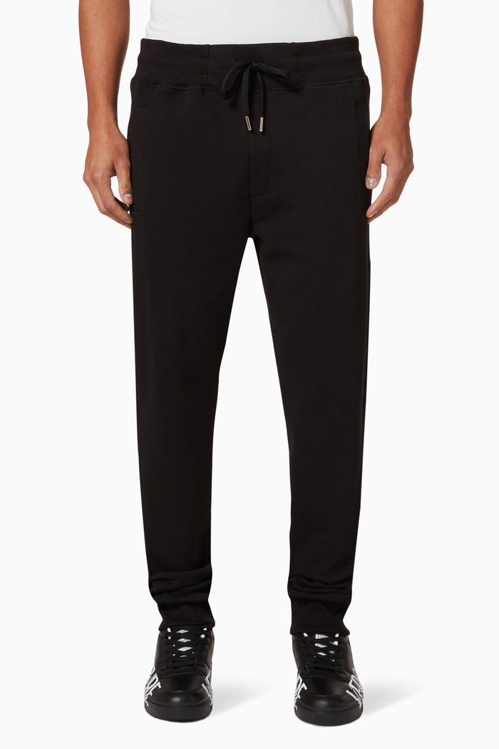 

Logo Sweatpants in Fleece, Black