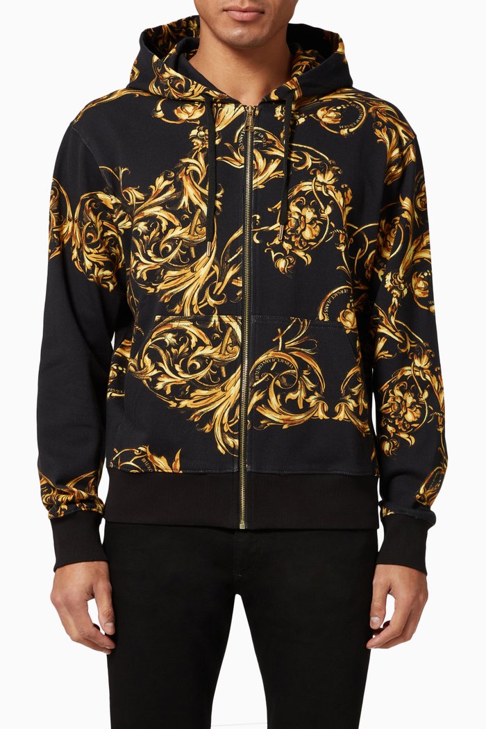 

Barocco Hoodie in Jersey, Black