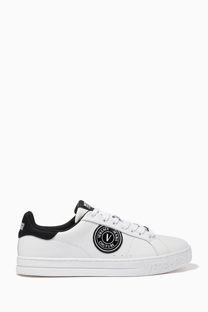 

V-Emblem Court 88 Logo Sneakers, White