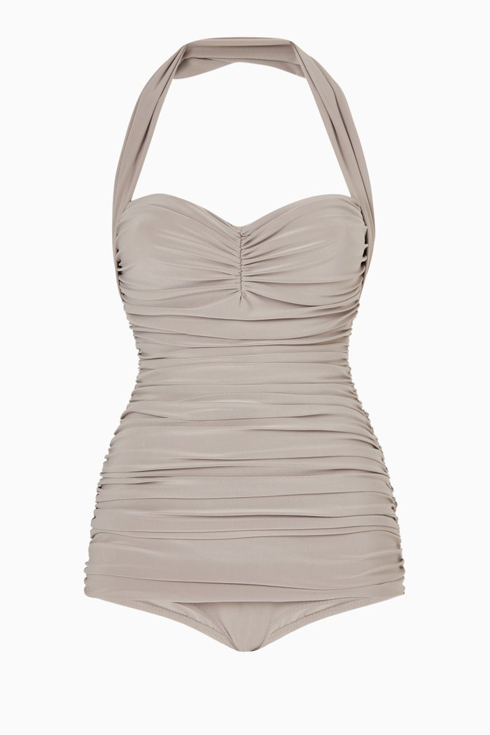 Bill Mio Swimsuit in Poly Lycra, Grey