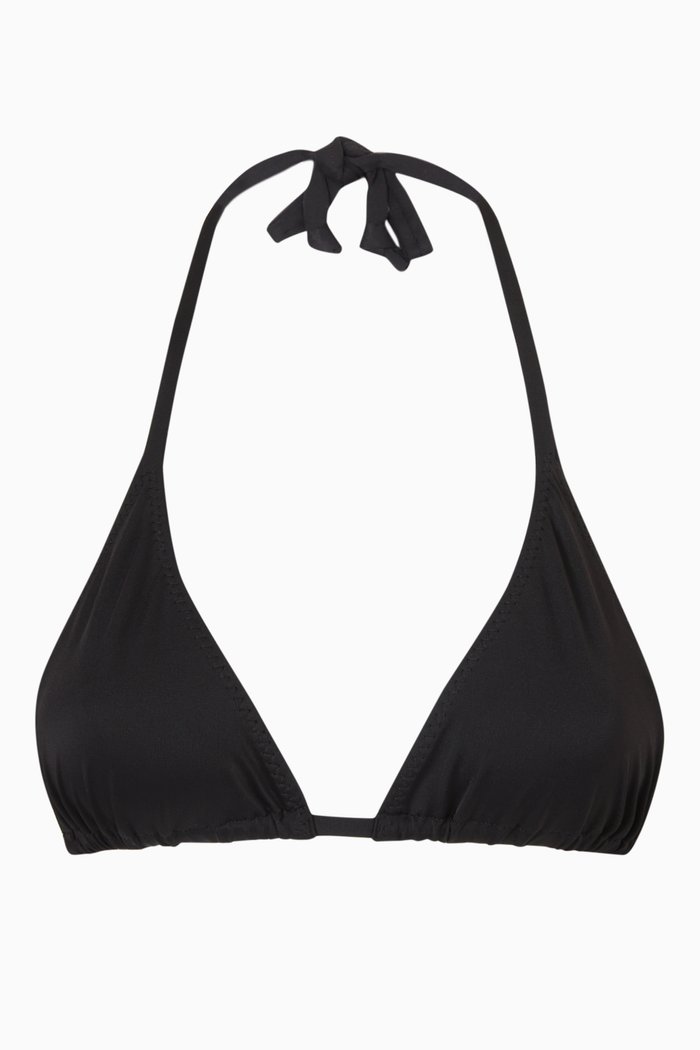 

String Bikini Bra in Nylon Lycra, Black