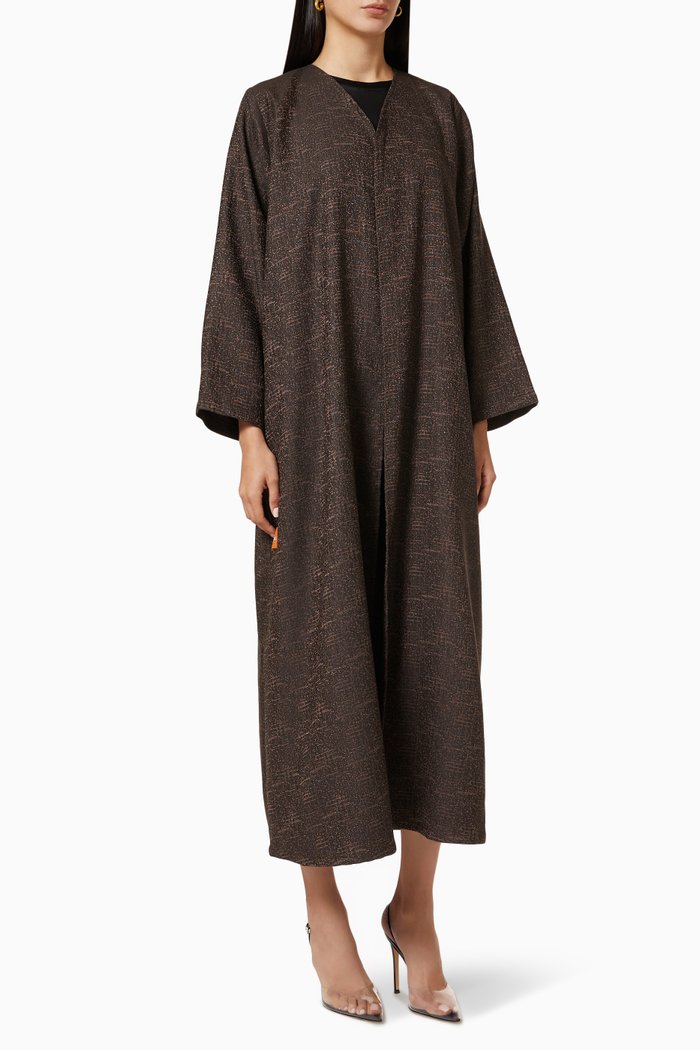 

Winter Long Sleeve Abaya in Cotton, Brown