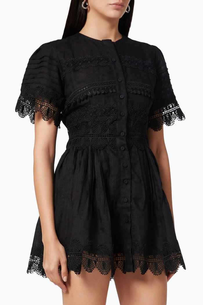 

Violetta Dress in Cotton, Black