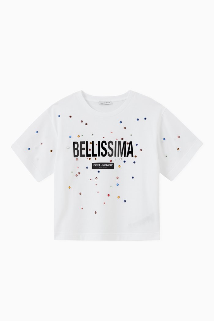 Embellished Bellissima T-Shirt, White