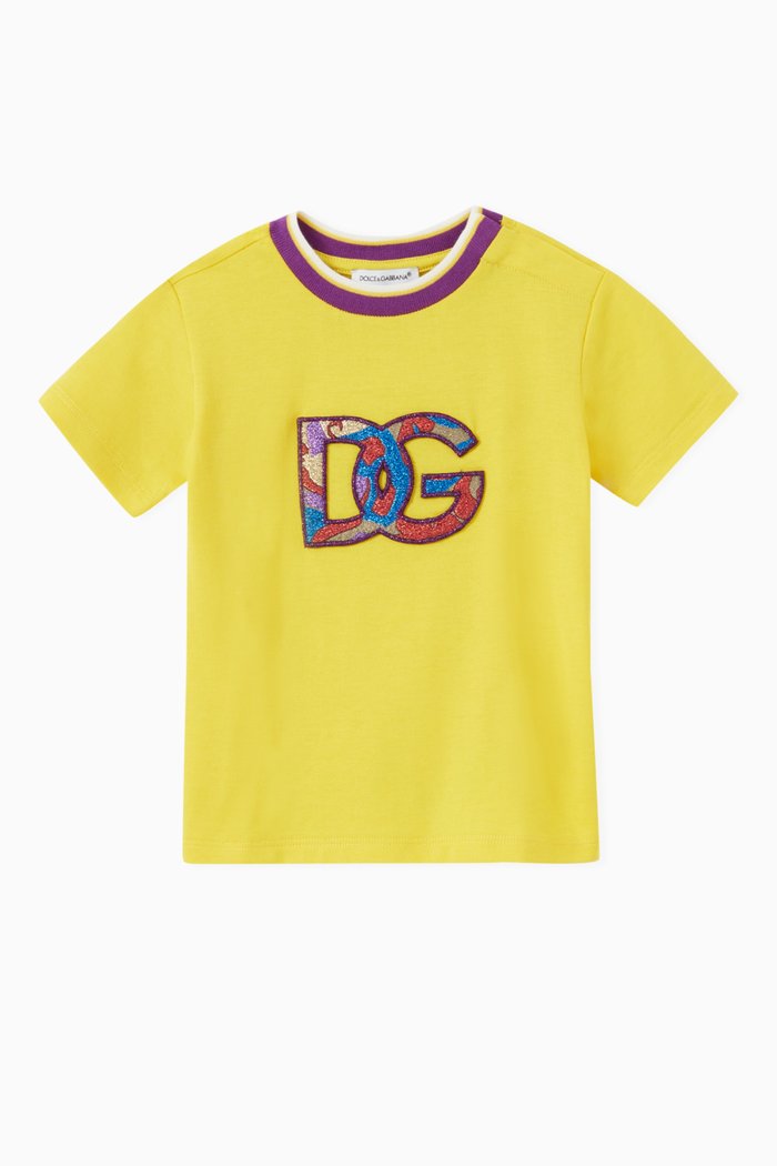 

Renaissance Brocade Logo T-Shirt, Yellow