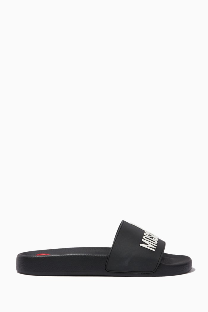 

Logo Pool Slides in Rubber, Black
