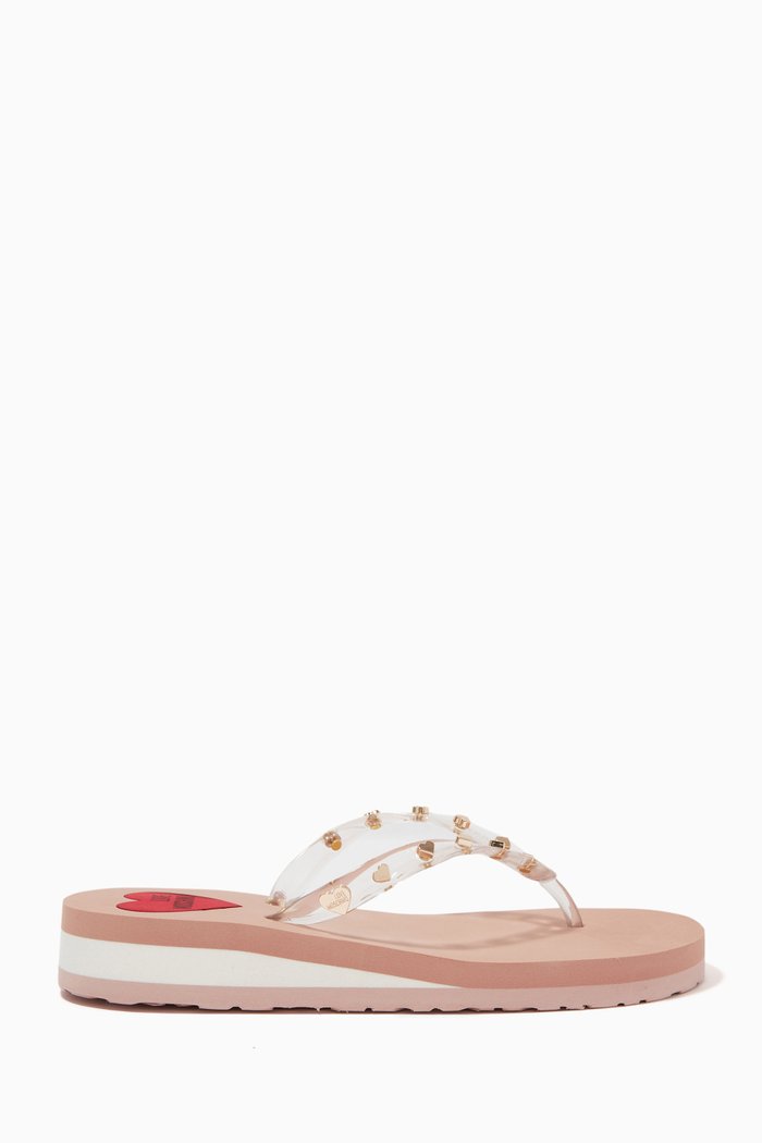

Sporty Wedge Flip Flops in Plexi, Multicolour