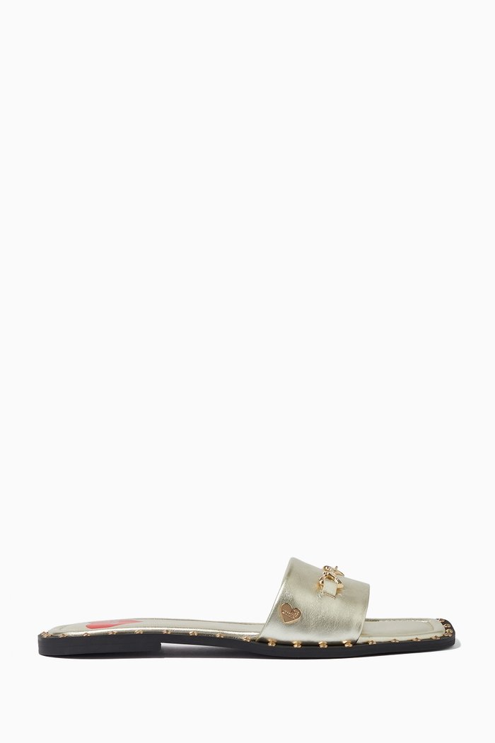 

Daily Flats in Metallic Leather, Gold