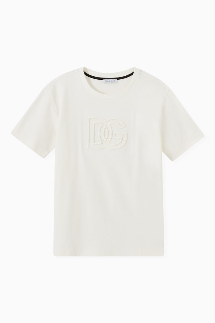 

DG Interlock Logo T-shirt in Cotton, White