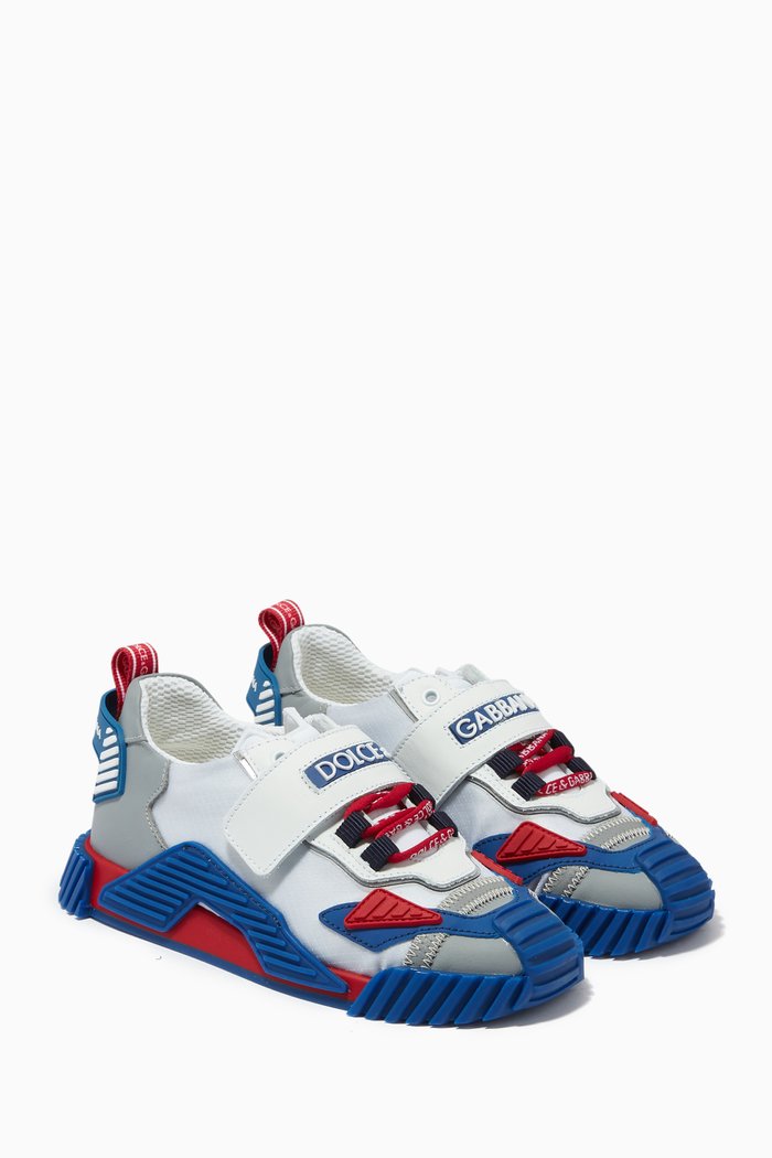 

Color-block NS1 Sneakers in Nylon & Leather, Multicolour