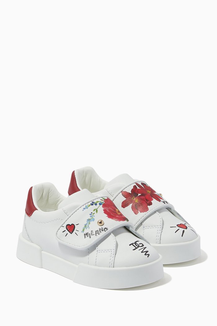 

Portofino Floral Sneakers, White