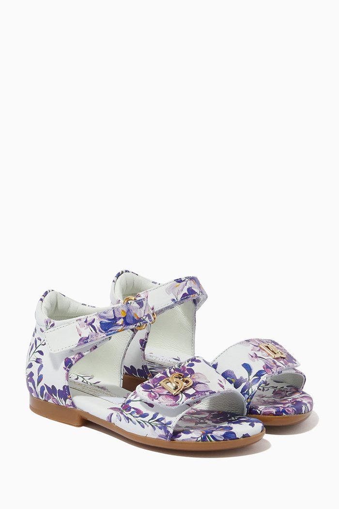 

Renaissance Floral Sandals, Purple