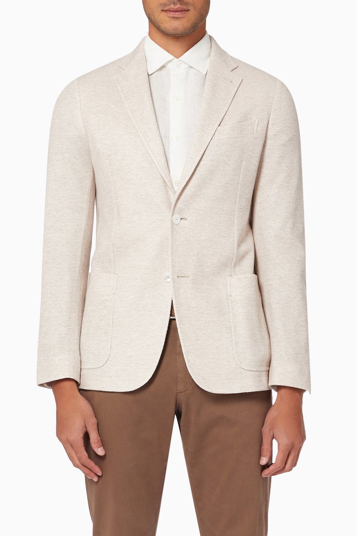 

Shirt Jacket in Cotton & Linen, Pink