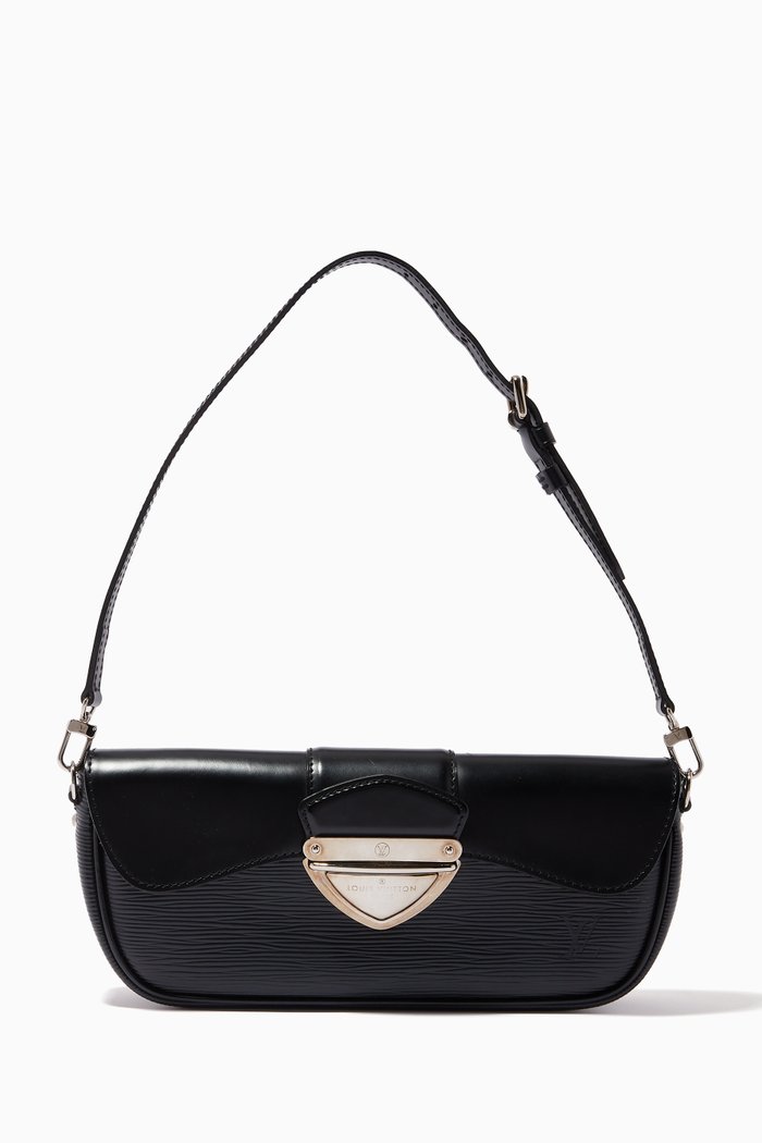 

Shoulder Bag in Epi Leather, Black