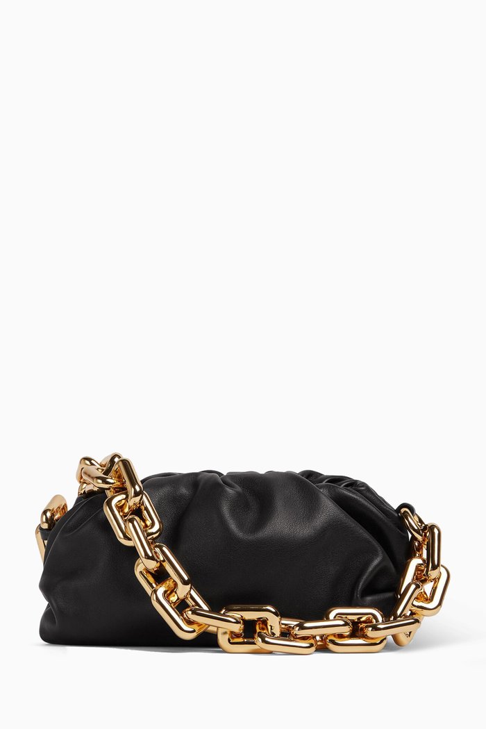 

Teen Chain Pouch in Calfskin, Black