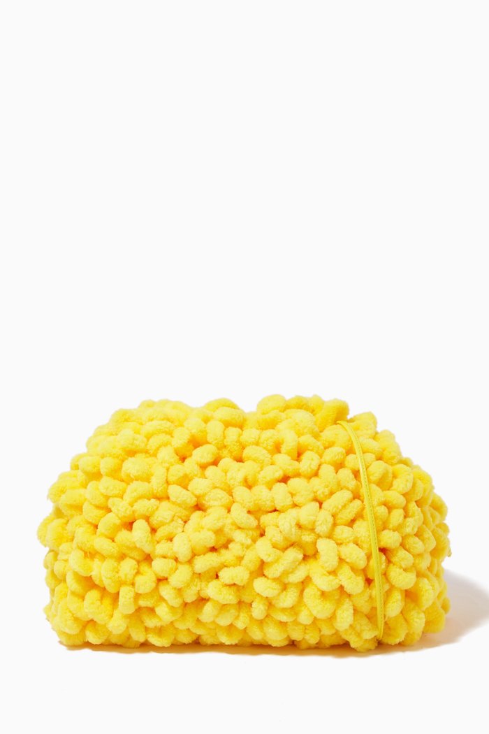 

Mini Pouch in Mini-mop Effect Twisted Chenille, Yellow