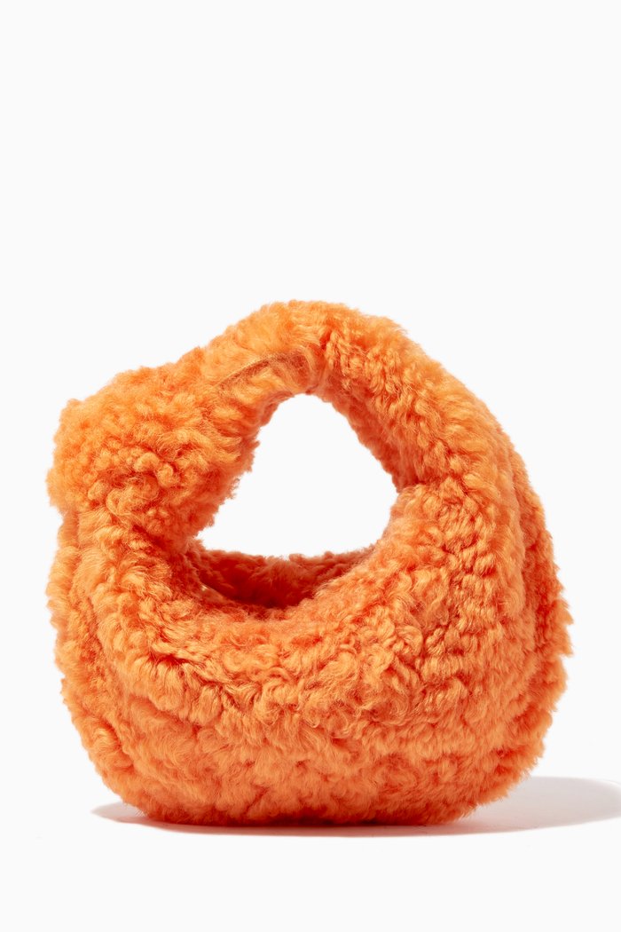 

Mini Jodie Bag in Shearling, Orange