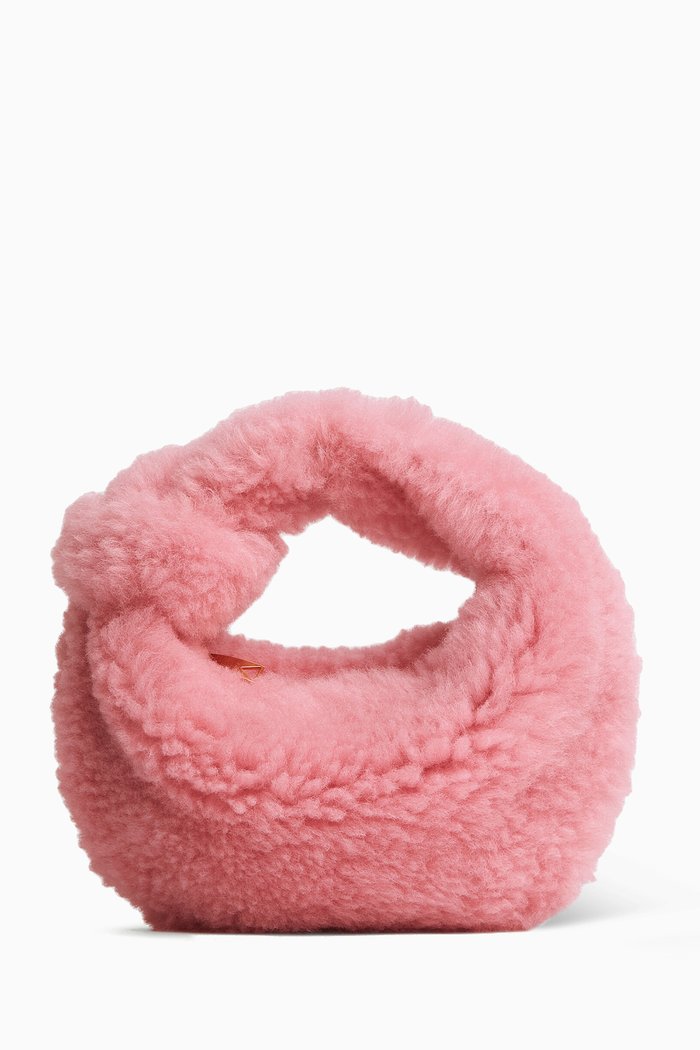 

Mini Jodie Bag in Shearling, Pink
