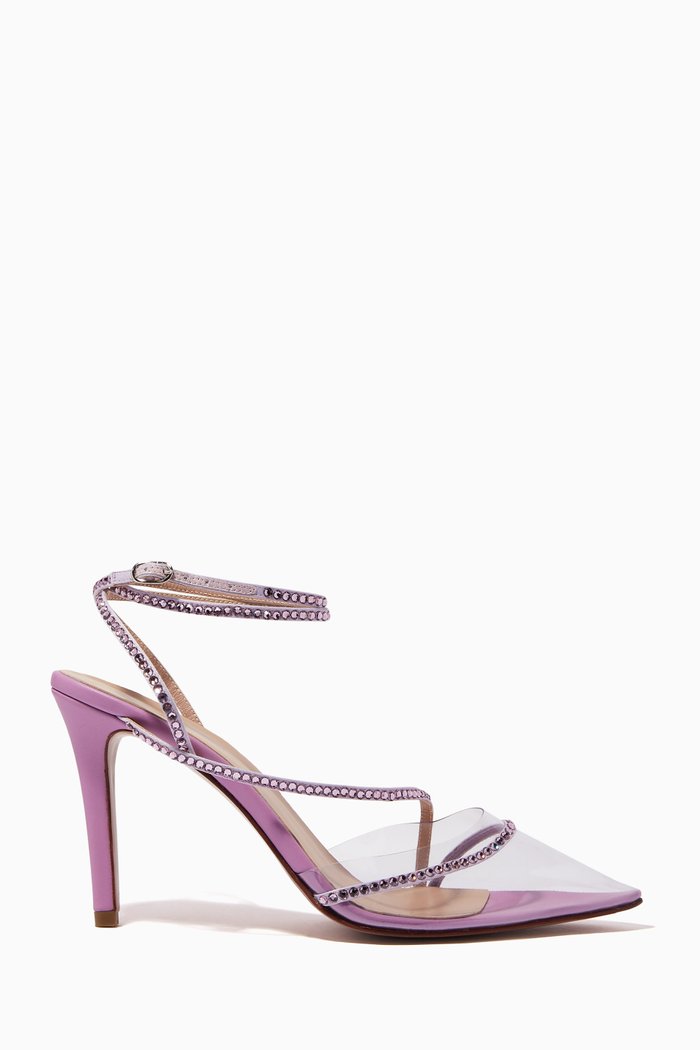 

Dassy Sunset 100 Pumps in Leather & PVC, Purple