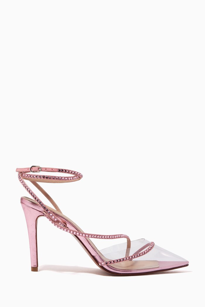 

Dassy Sunset 100 Pumps in Leather & PVC, Pink