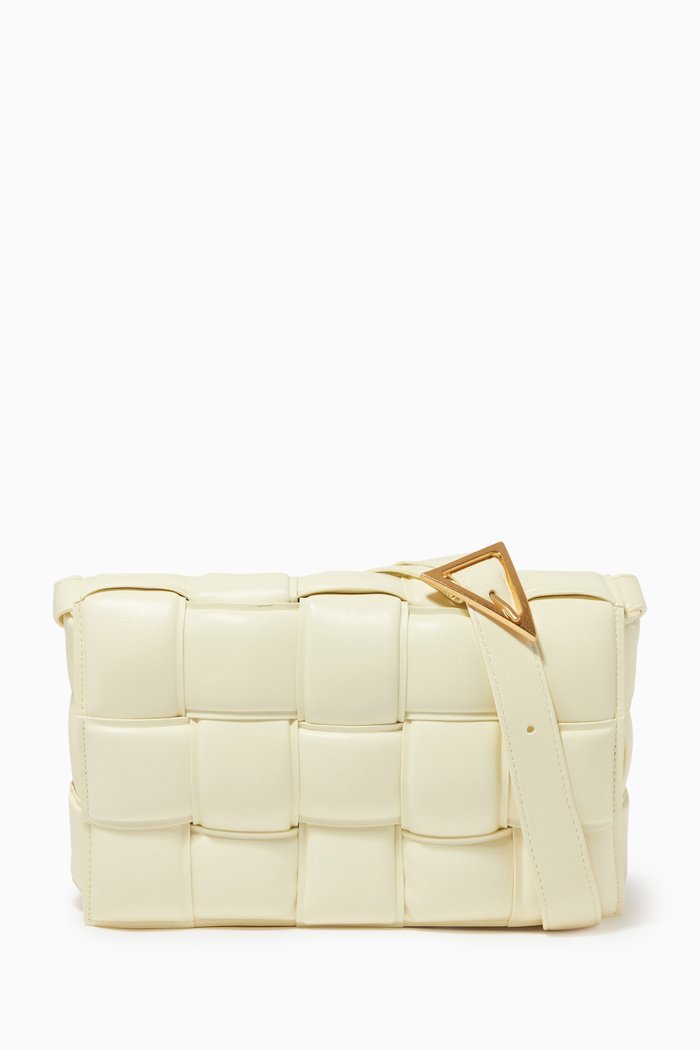 

Padded Cassette Bag in Nappa, Yellow
